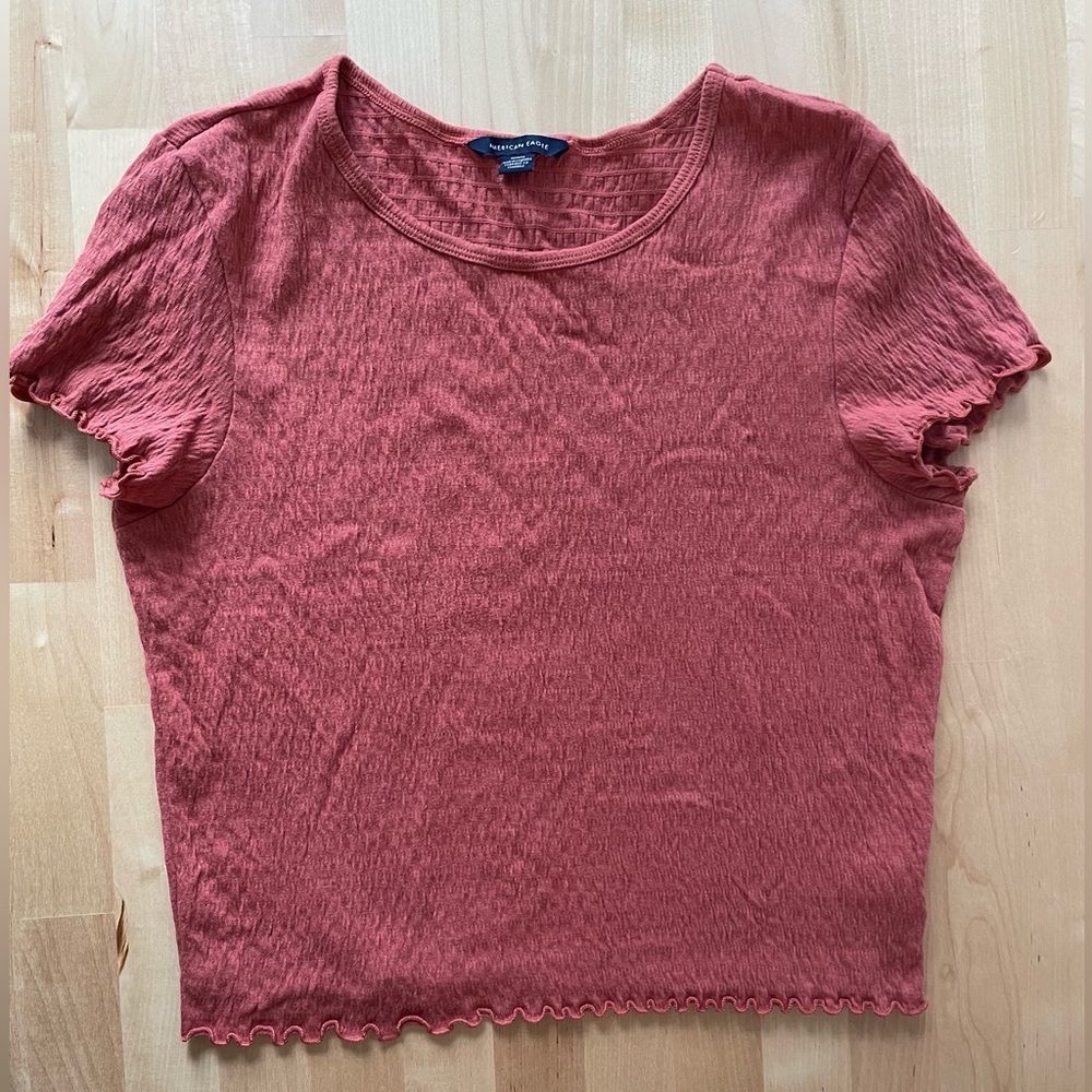 American eagle smocked shirt